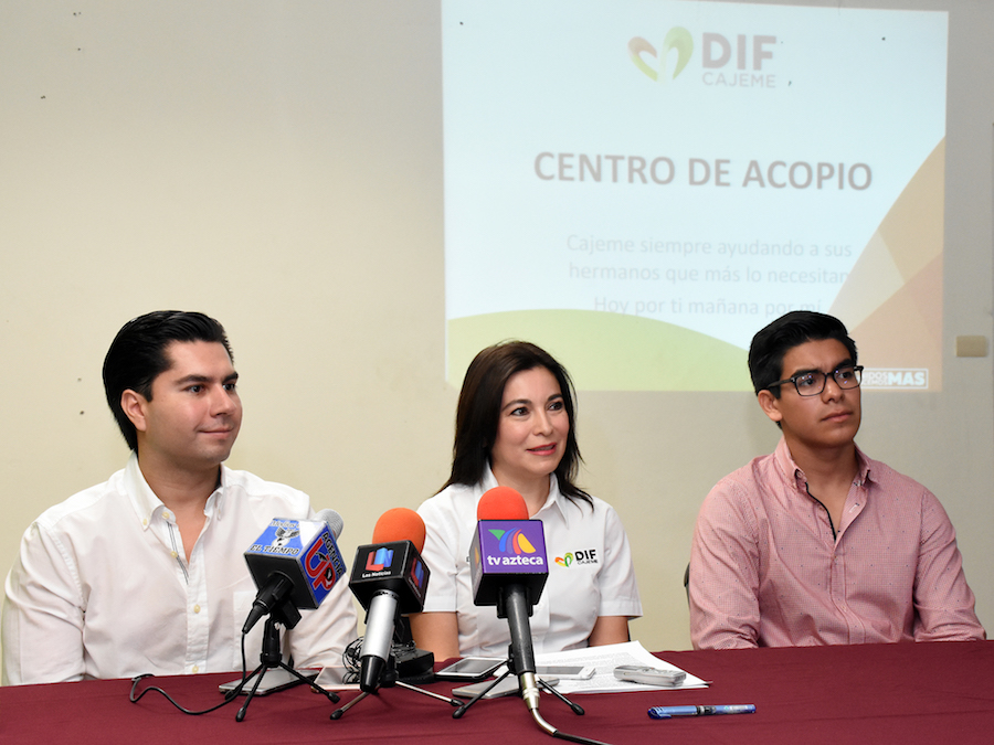 Abre DIF Cajeme centro de acopio para apoyar a víctimas del sismo
