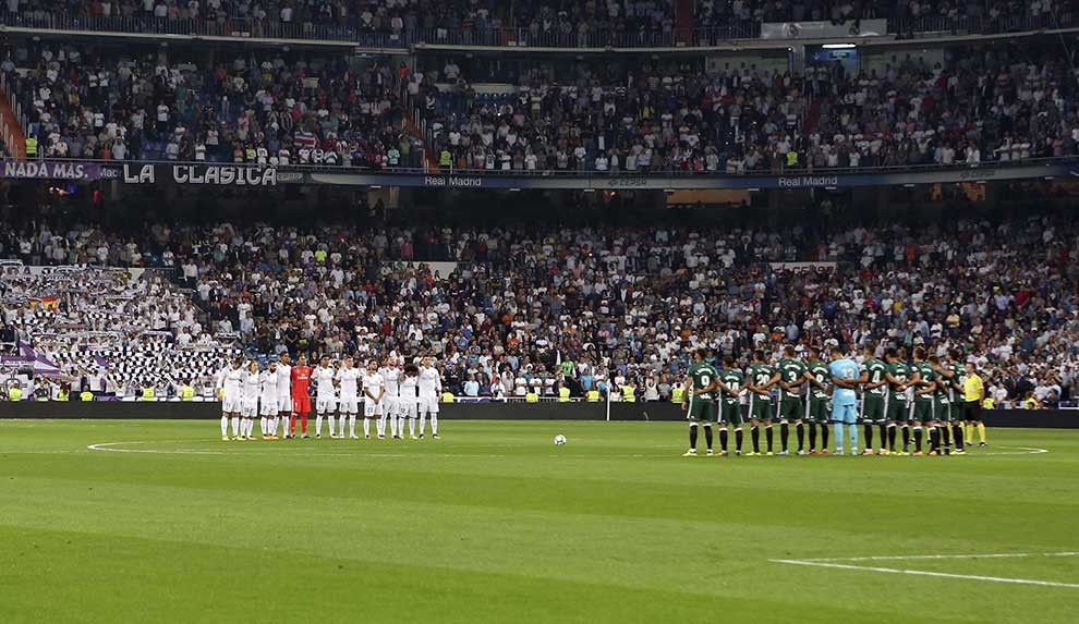 Emotivo homenaje en el Bernabéu a víctimas del sismo en México