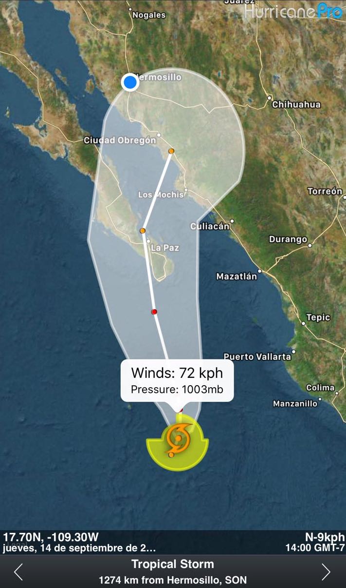 Alerta Azul para municipios del Sur de Sonora Alerta Azul para municipios del Sur de Sonora