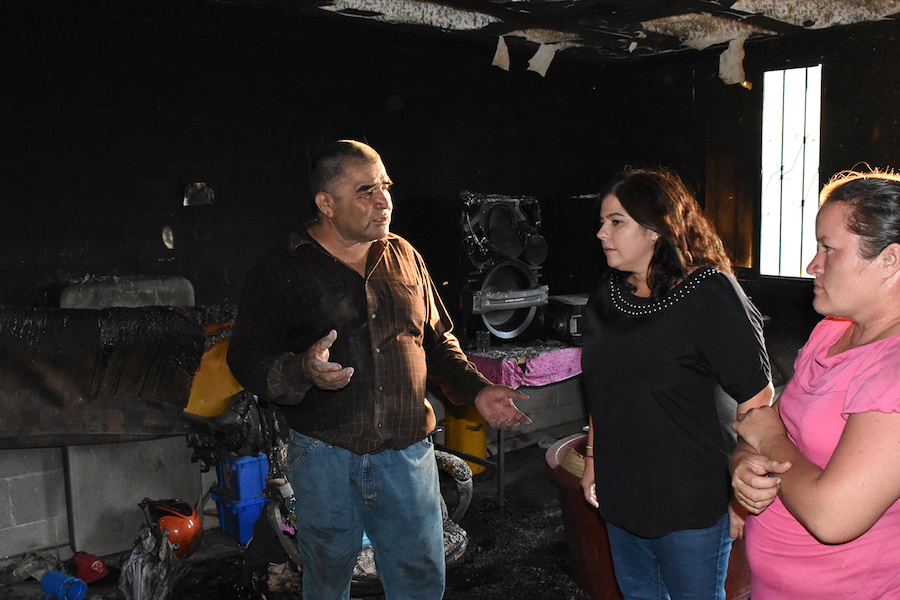 Apoya DIF Cajeme a familia víctima de incendio