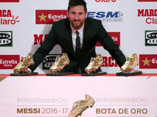 Messi recibe su cuarta Bota de Oro