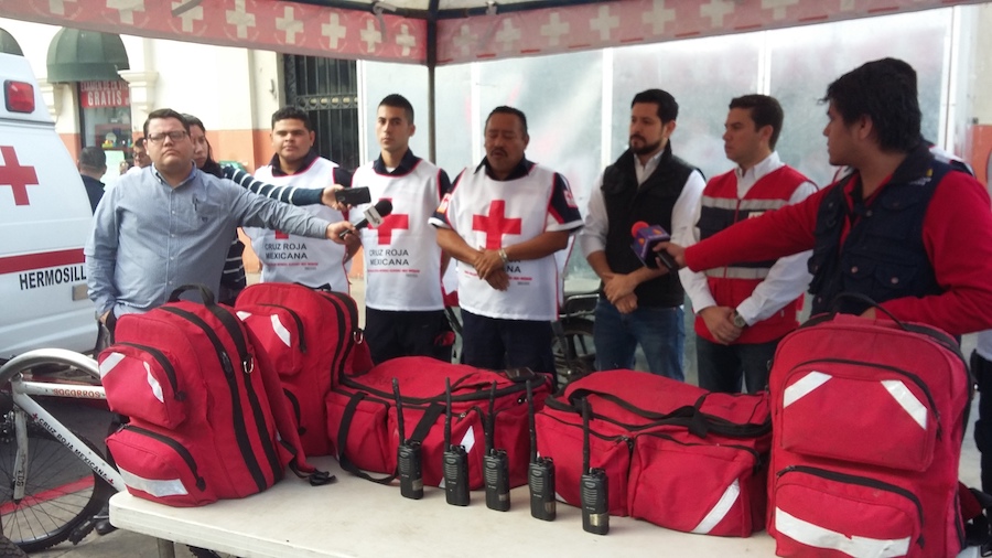 Inicia Cruz Roja operativo en el centro comercial de Hermosillo