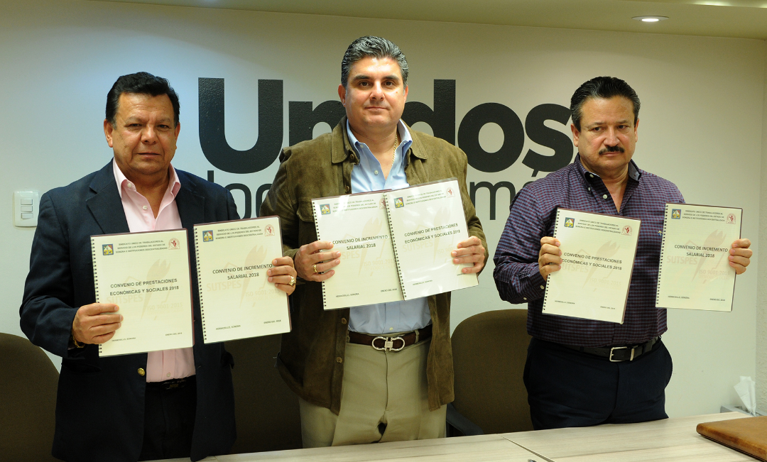 Acuerdan Gobierno del Estado y Sutspes Incremento Salarial y Prestaciones
