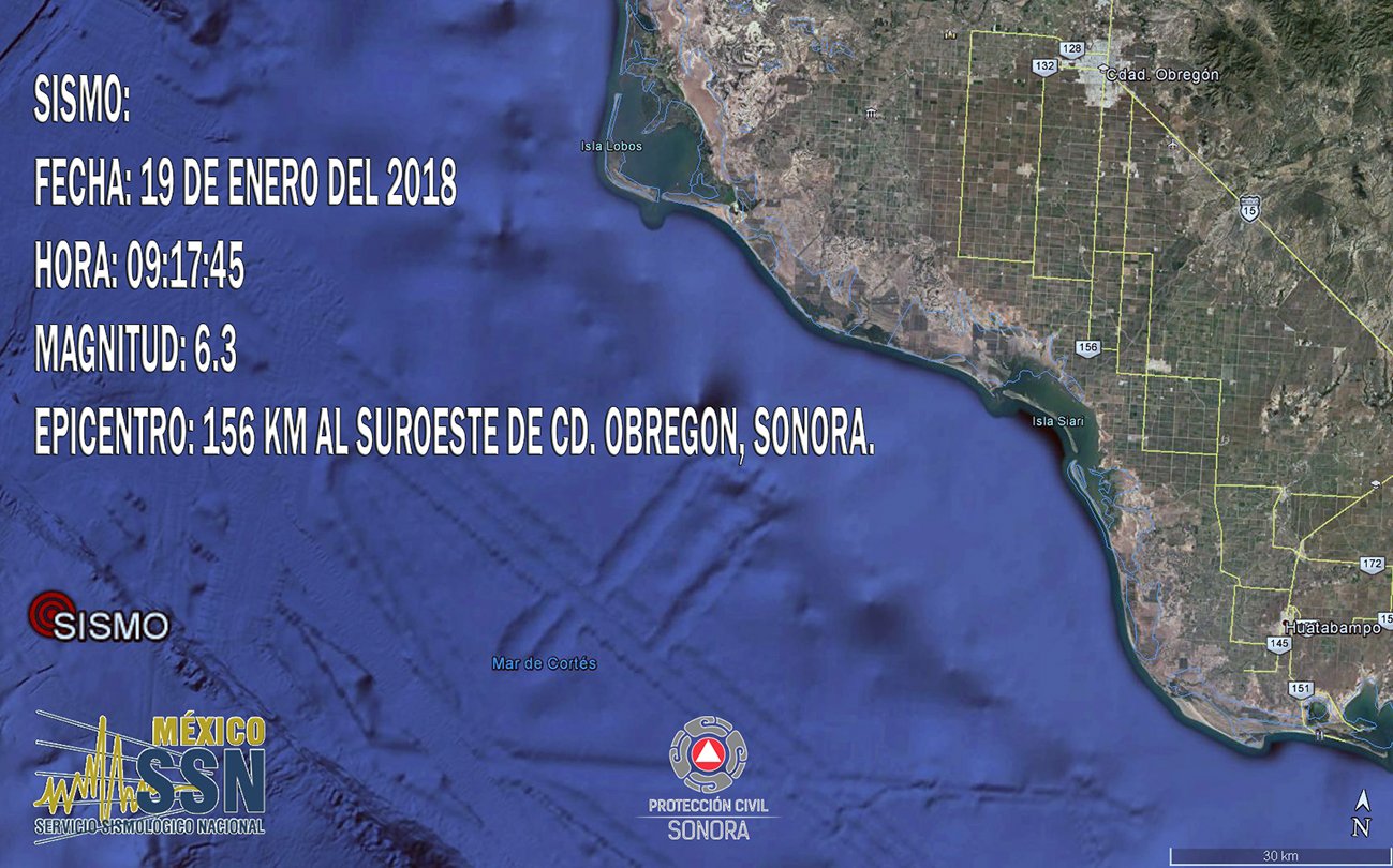 Evalúa Protección Civil posibles afectaciones por sismo en sur del estado