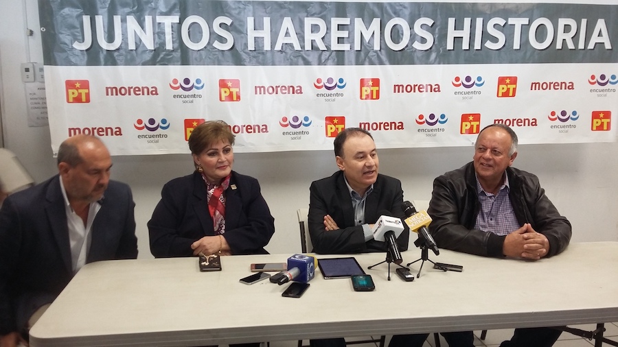 MORENA, PT y Encuentro Social van juntos en coalición MORENA, PT y Encuentro Social van juntos en coalición