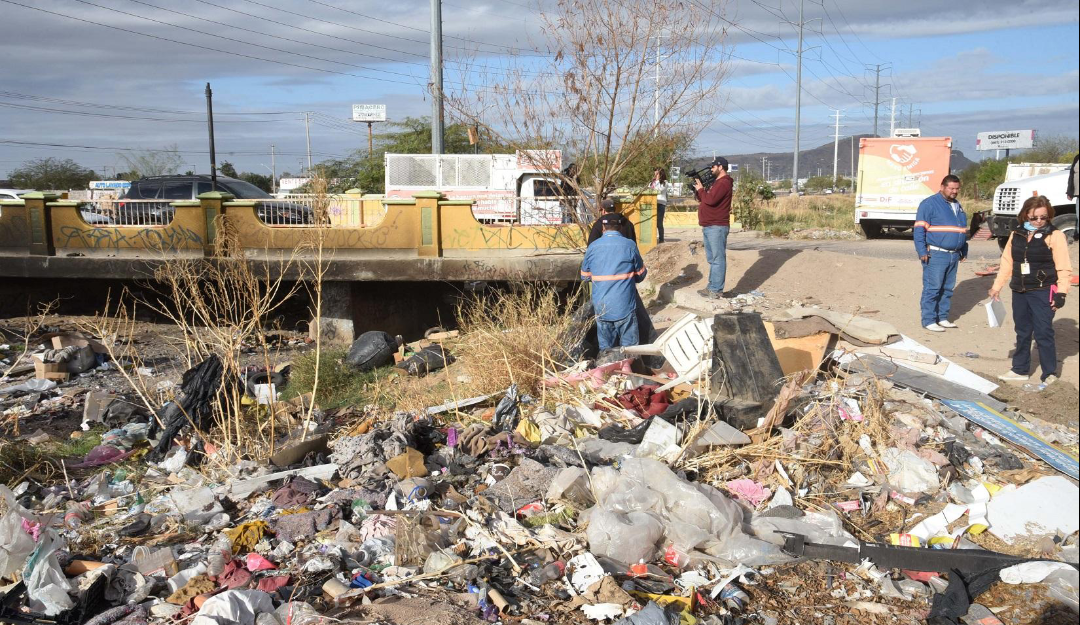 Levantan 13 toneladas de basura de dos predios al norte de la ciudad