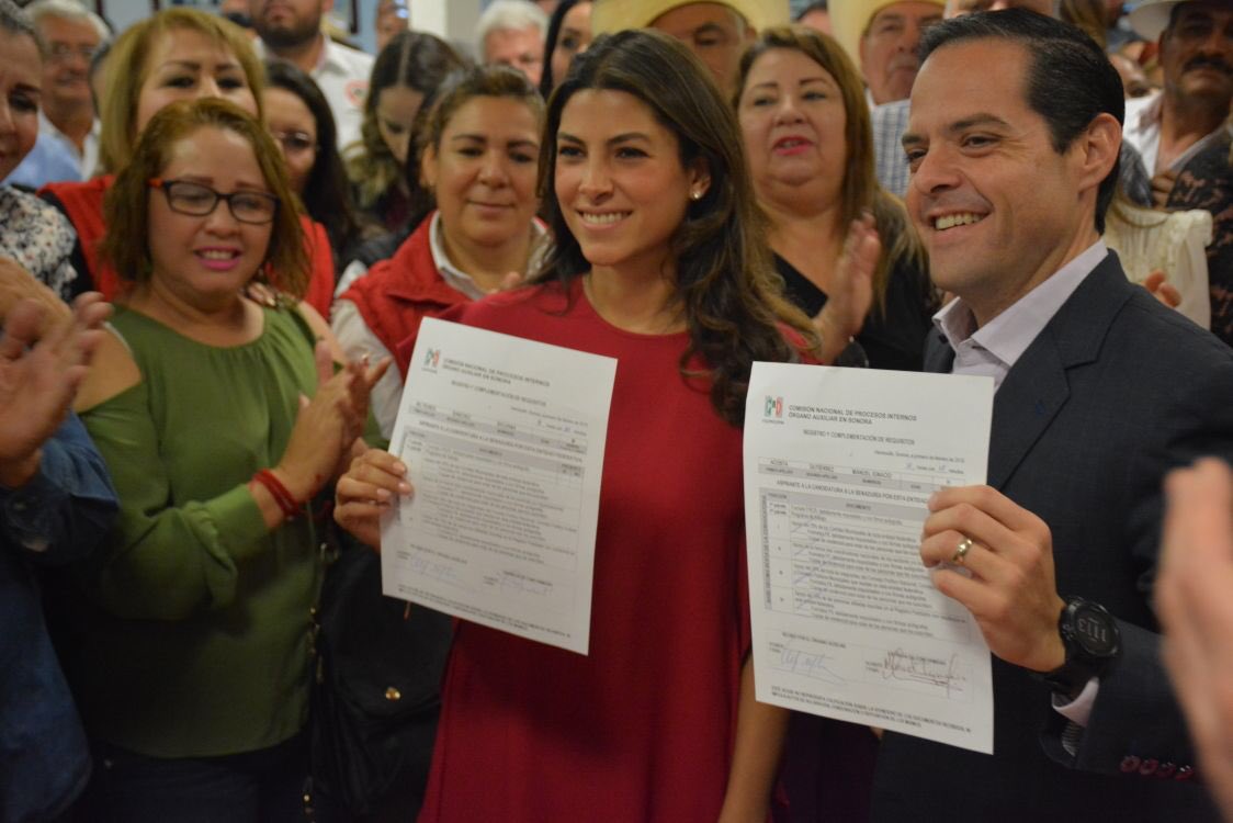 Se registran Sylvana Beltrones y Maloro Acosta como precandidatos al Senado