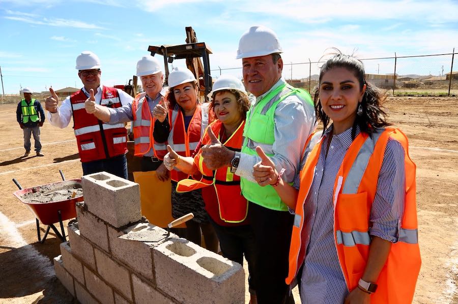 Colocan primera piedra del plantel CONALEP Sonora en Cananea