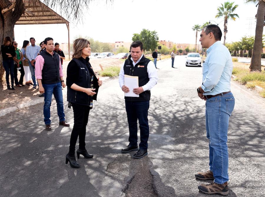 Supervisa Presidenta Municipal recarpeteo en fraccionamiento Corceles