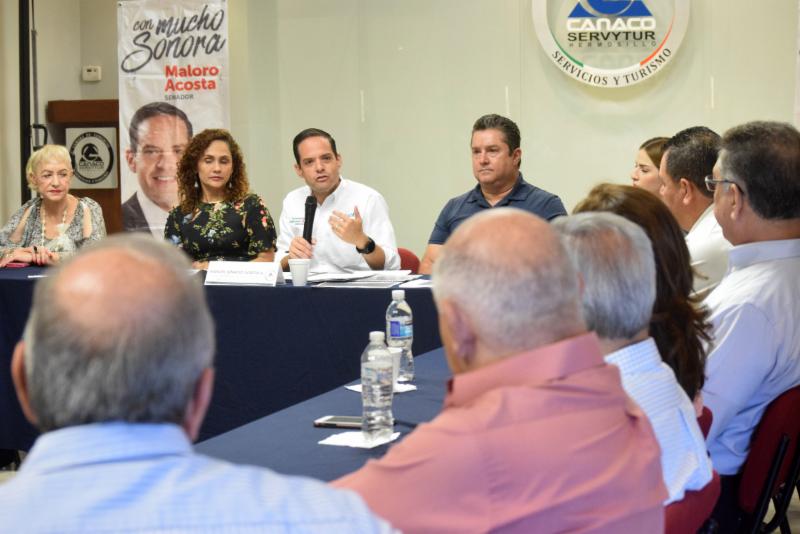 Ofrece Maloro Acosta encabezar gestión a favor del comercio organizado