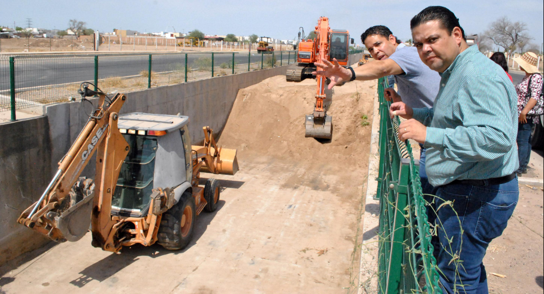 Preparados arroyos y canales de Hermosillo para las lluvias de Bud