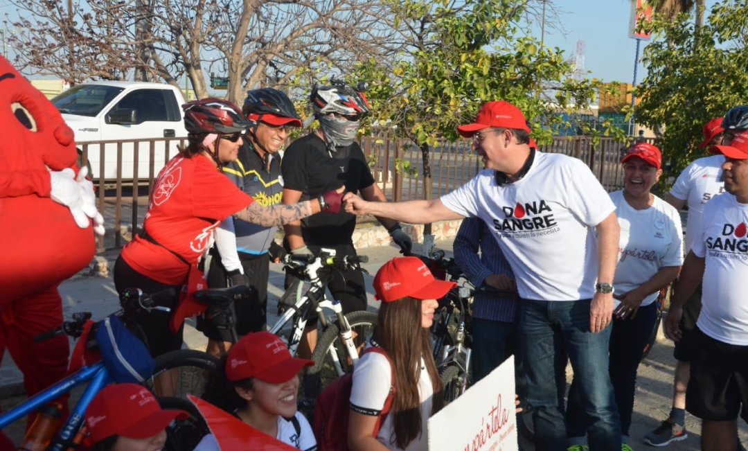 Realiza Secretaría de Salud Rodada con motivo del Día Mundial del Donante de Sangre