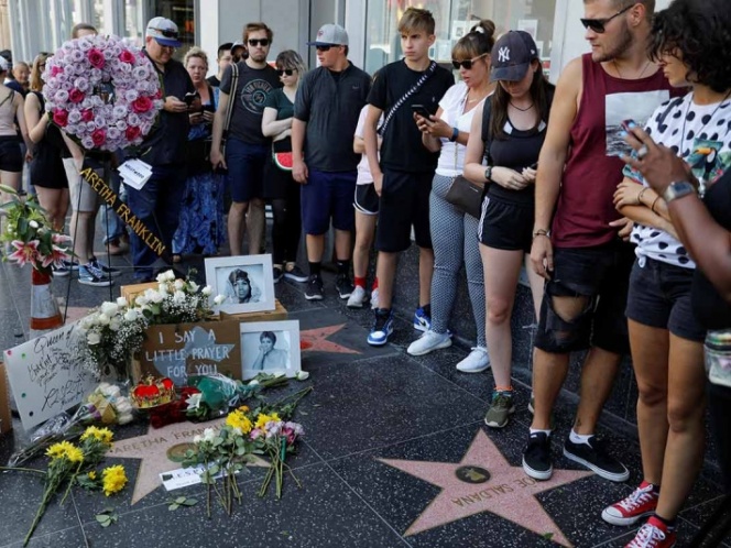 Rinden tributo a Aretha Franklin en el Paseo de la Fama