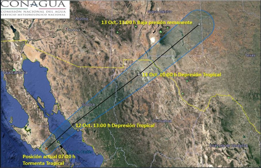 Se levantan alertas en Sonora por fenómeno natural «Sergio»