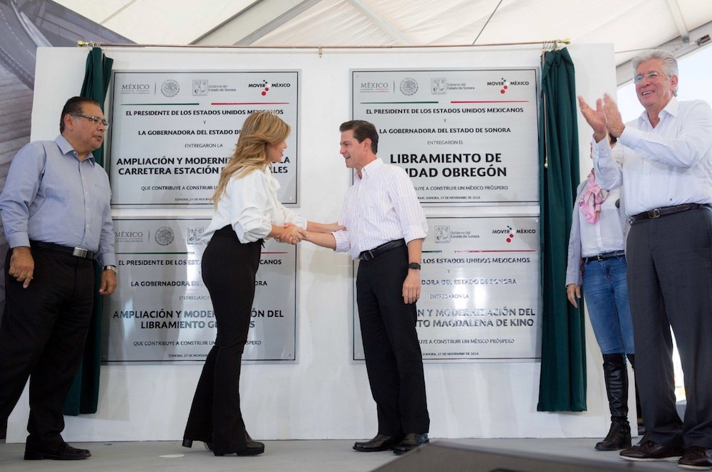 Inauguran Presidente EPN y Gobernadora nuevo libramiento de Obregón