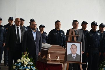 Despiden a elemento de la PESP que murió en accidente carretero