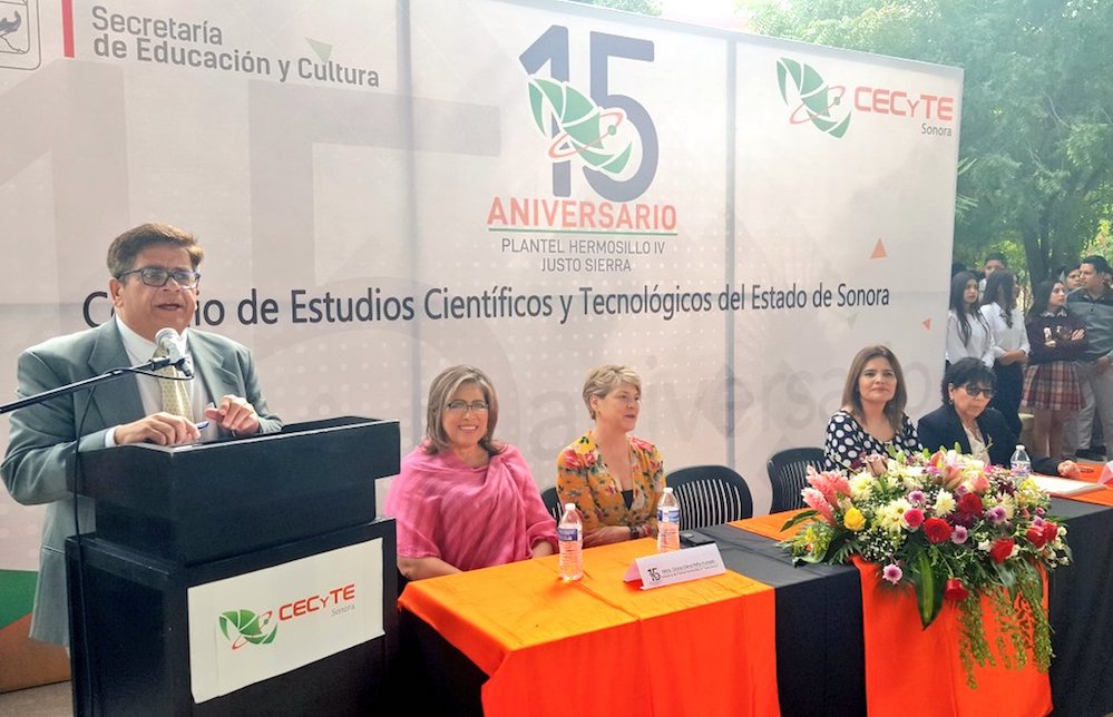 Celebra plantel Cecyte Hermosillo IV Justo Sierra 15 años educando jóvenes