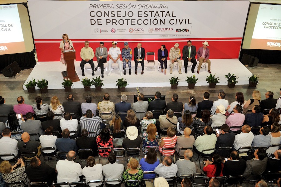 Instala Gobernadora Pavlovich Consejo Estatal de Protección Civil