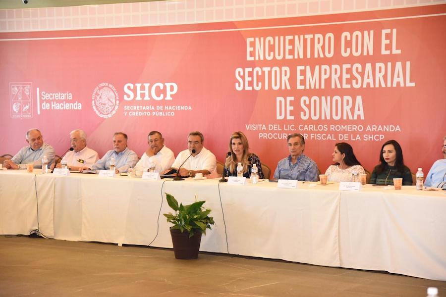 Promueven Gobernadora y Procurador Fiscal de SHCP estímulos fiscales para empresarios sonorenses