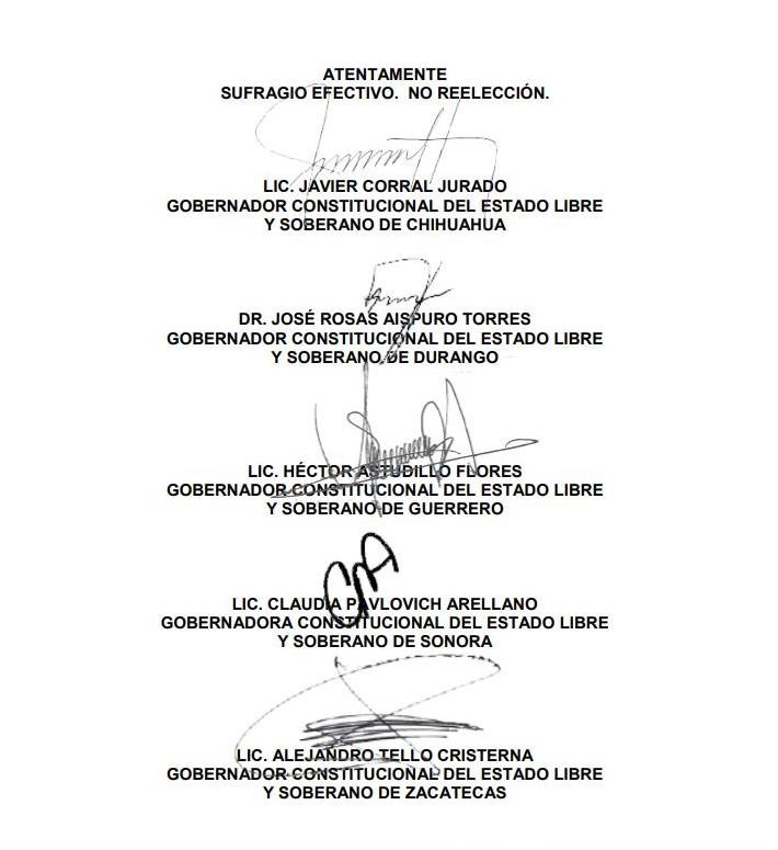 Gobernadores de 5 estados firman carta para que se les restituyan recursos de Fondo Minero Gobernadores de 5 estados firman carta para que se les restituyan recursos de Fondo Minero