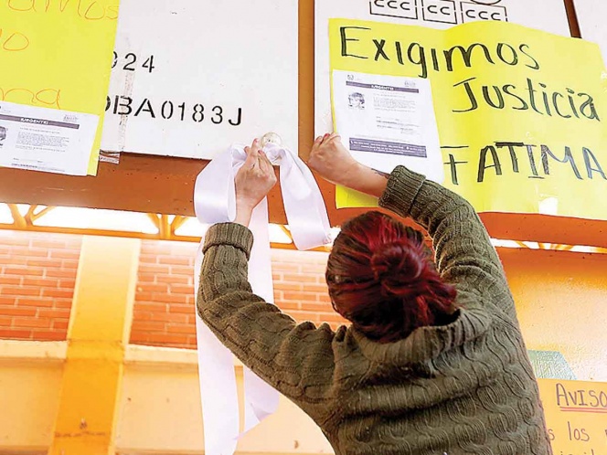 Escuela abandonó a Fátima; incumplió protocolo Escuela abandonó a Fátima; incumplió protocolo
