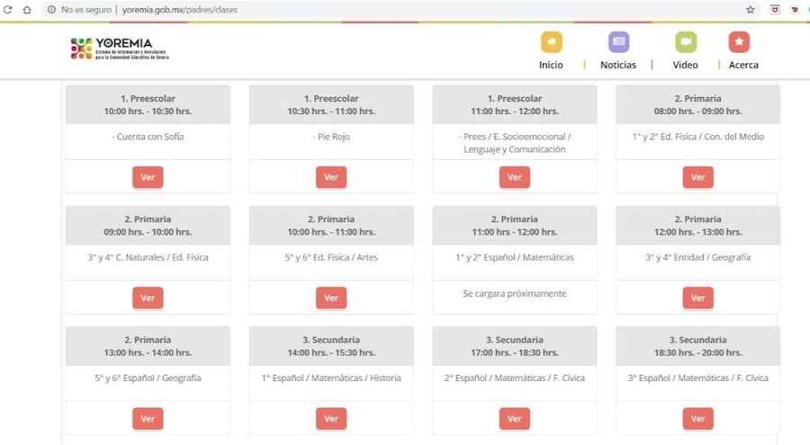 Disponible historial de clases en línea para educación Básica en el portal www.yoremia.gob.mx