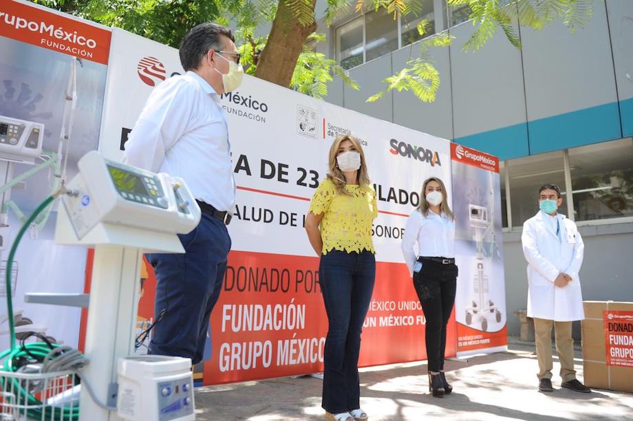 Recibe Gobernadora donación de ventiladores de Fundación Grupo México Recibe Gobernadora donación de ventiladores de Fundación Grupo México