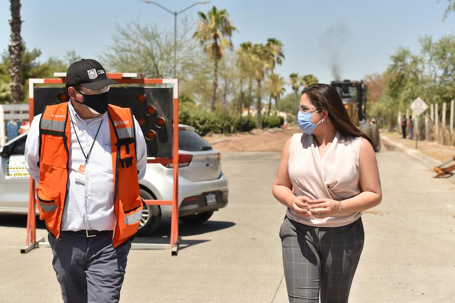 Supervisa alcaldesa Celida López obras de rehabilitación del cuerpo norte del bulevar Gaspar Luken
