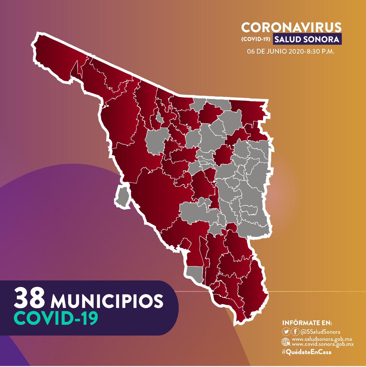 Registra Sonora cinco fallecimientos y 120 casos nuevos de Covid-19