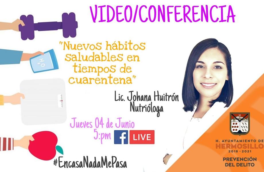 Ofrecerá Gobierno de Hermosillo videoconferencias sobre prevención de adicciones