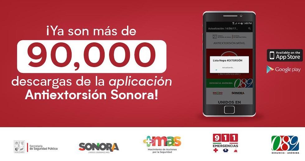 Más de 90 mil descargas de la aplicación Antiextorsión Sonora: SSP