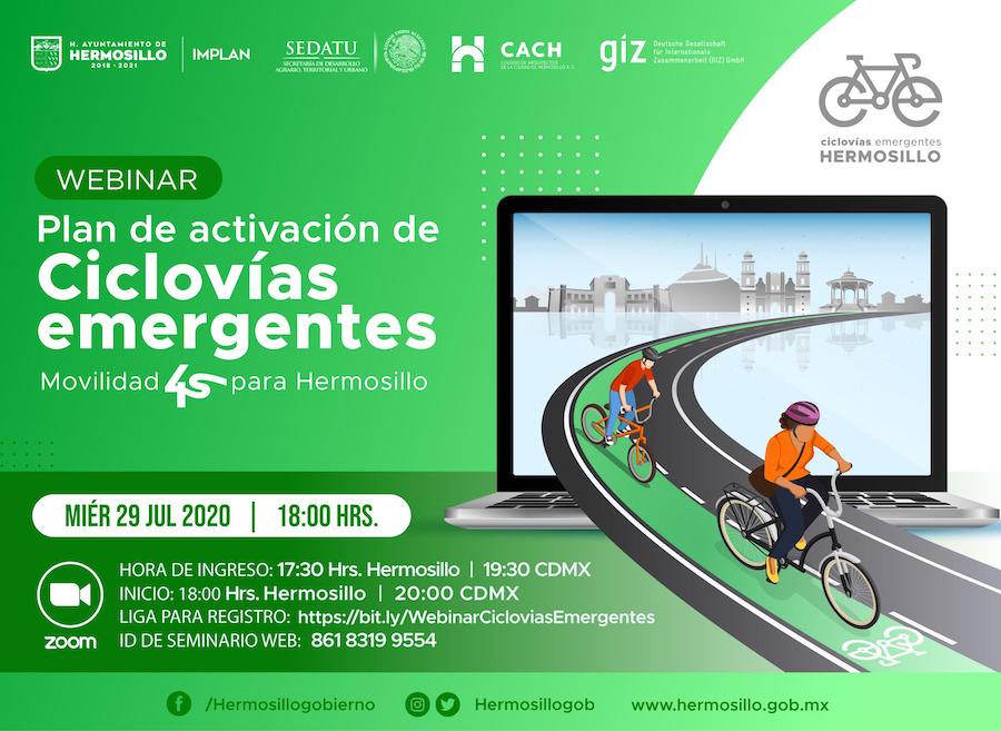 Invitan a seminario virtual «Plan de Activación de Ciclovías Emergentes” en HMO