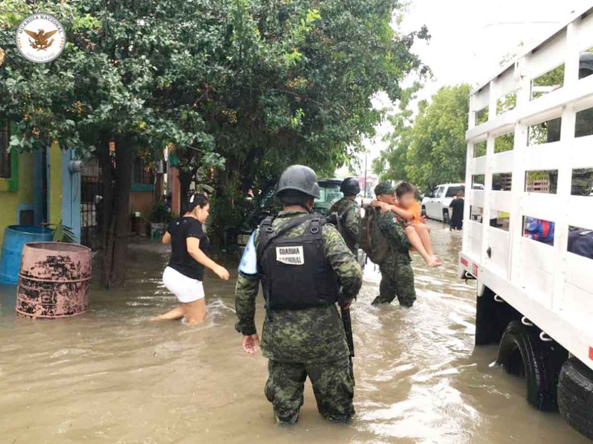 GN apoya a población en Tamaulipas y NL tras ‘Hanna’