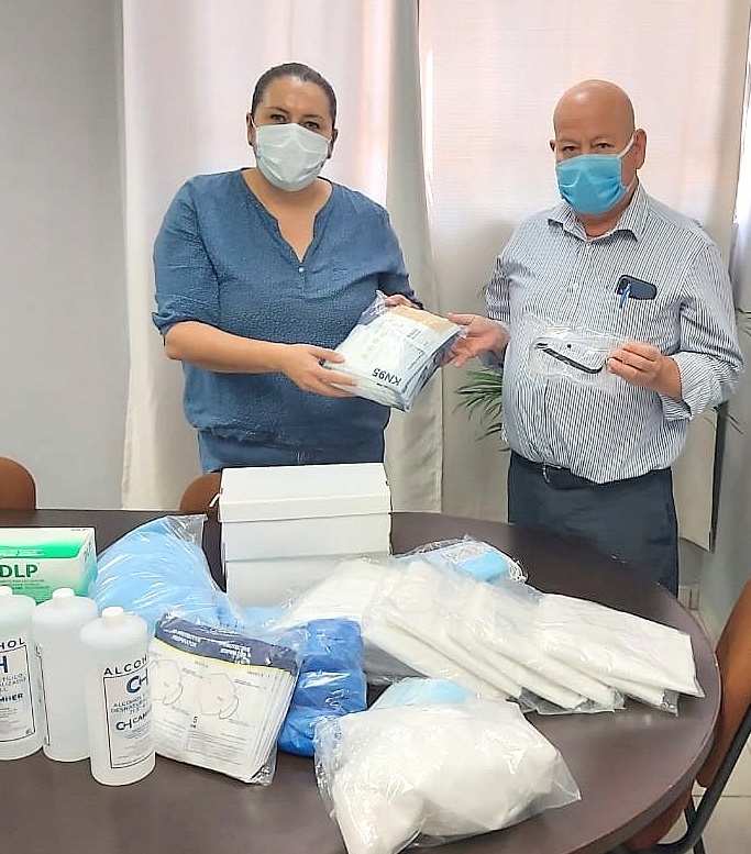 Recibe Itama donación de equipo de protección por parte del sector salud