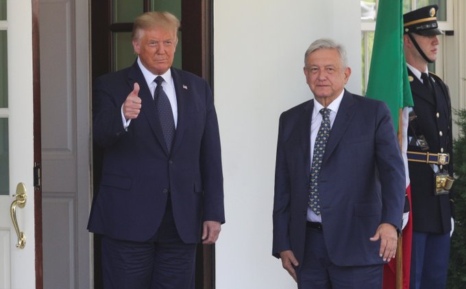 Recibe Trump a AMLO en la Casa Blanca