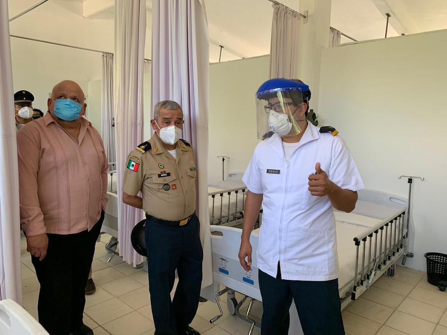 Inauguran Unidad Operativa Hospitalaria COVID-19, adecuada en la Cuarta Zona Militar con motivo de la pandemia