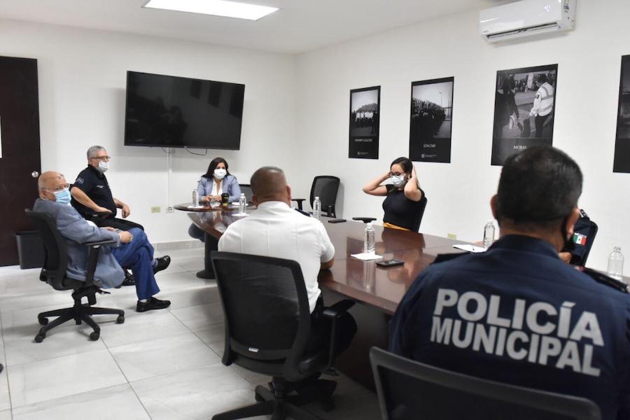 Concretan Celida López y Policía Municipal acciones para reforzar seguridad en Hermosillo