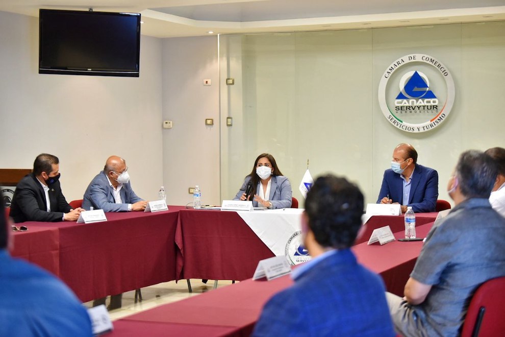 Exploran Celida López y empresarios opciones de colaboración para superar impacto económico del Covid 19 en Hermosillo