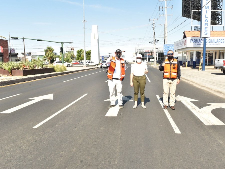 Entrega alcaldesa Celida López obras de recarpeteo en principales calles de Hermosillo