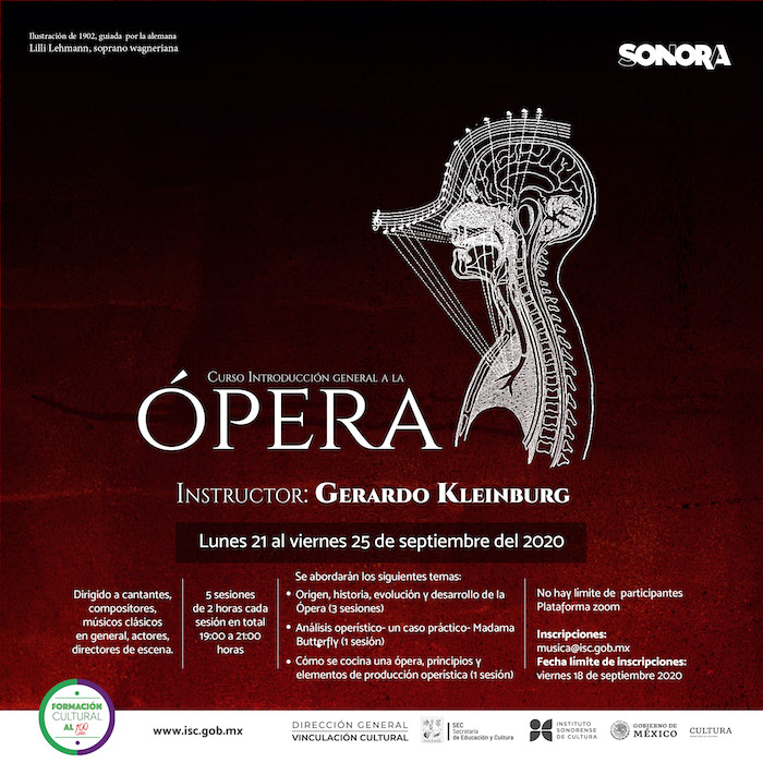 Impartirá ISC dos talleres gratuitos sobre ópera