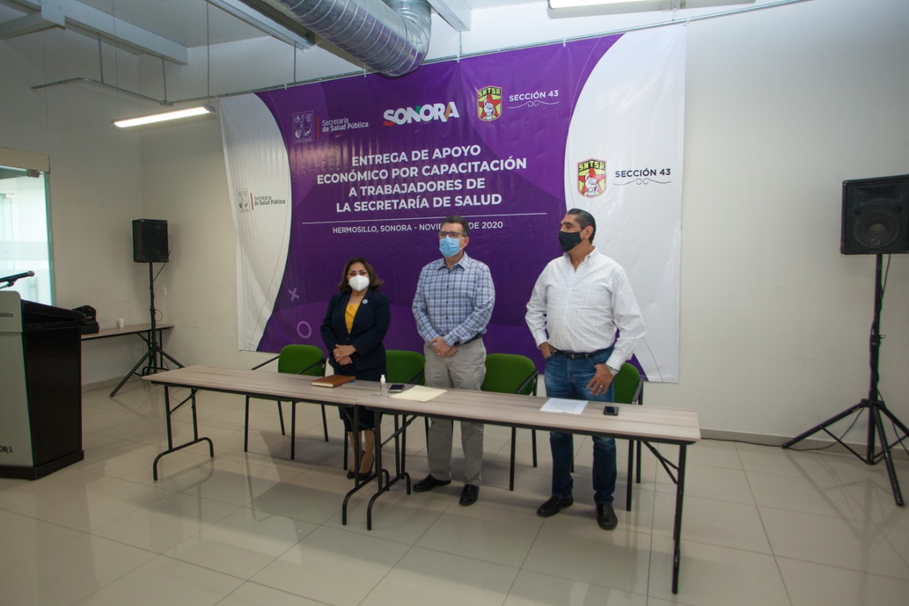 Entrega Salud Sonora apoyo económico a trabajadores de Salud