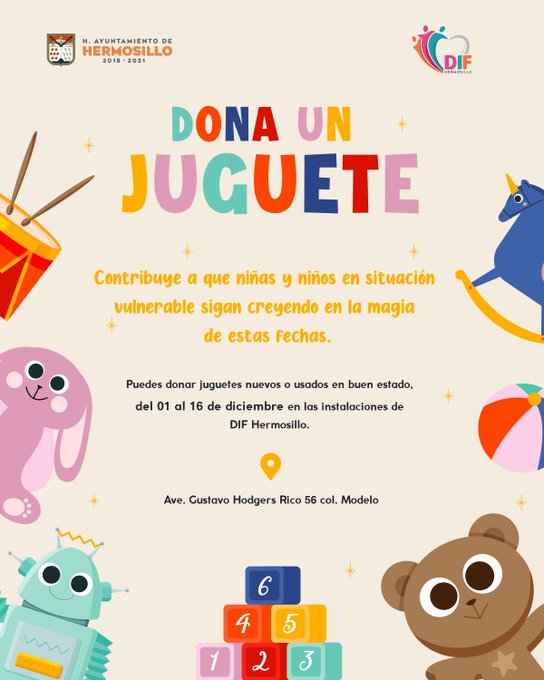 Invita DIF a donar juguetes para niños de escasos recursos