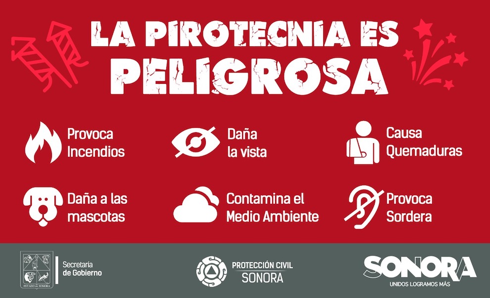 Recomienda Protección Civil evitar pirotecnia