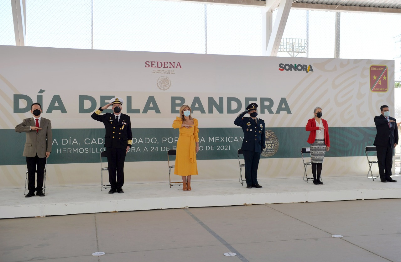 Preside Gobernadora Pavlovich ceremonia por el Día de la Bandera Preside Gobernadora Pavlovich ceremonia por el Día de la Bandera