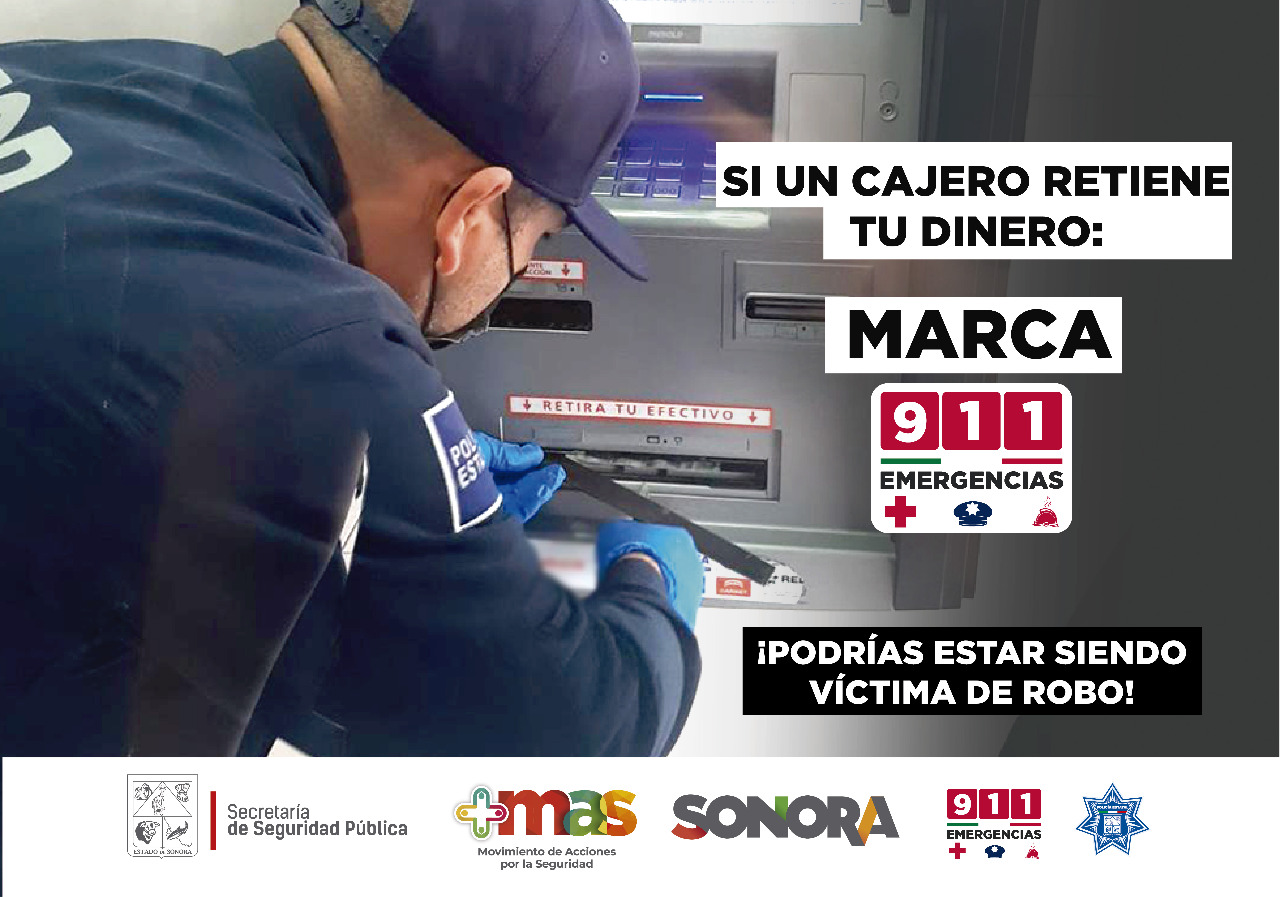 Alerta SSP por fallas en cajero automático en un banco de Hermosillo