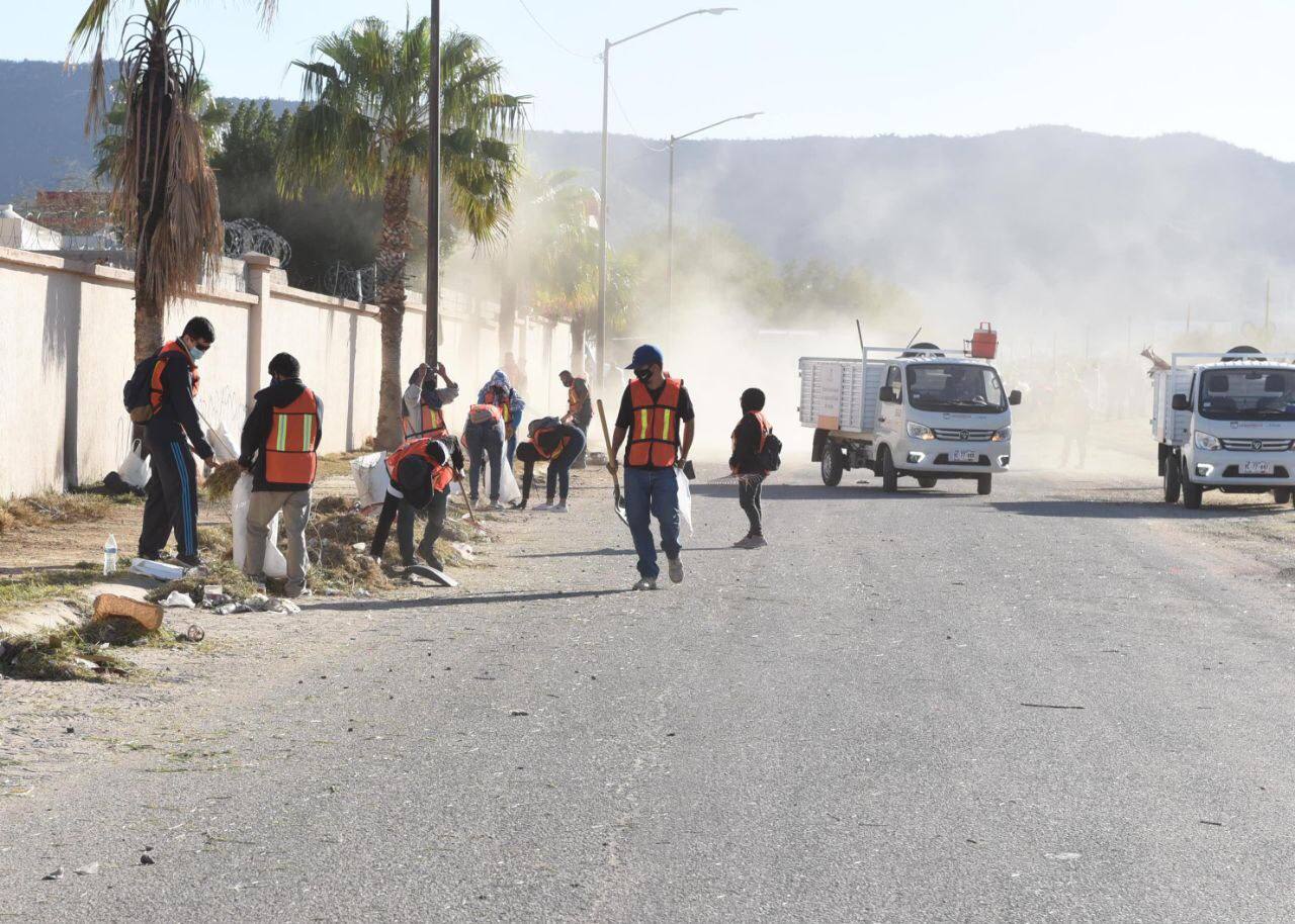 Supervisa Celida López limpieza de alto impacto en el Norte de Hermosillo