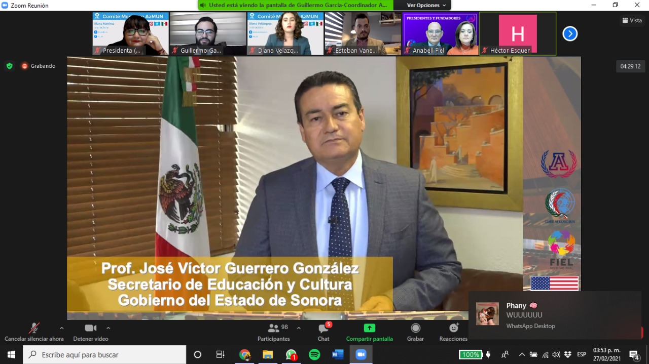 Participarán estudiantes sonorenses en conferencia AzMUN 2021