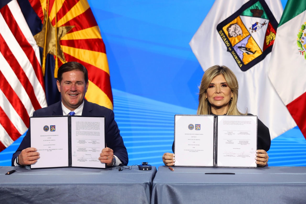 El liderazgo de la Comisión Sonora-Arizona trasciende generaciones: coinciden Gobernadora Pavlovich y Gobernador Ducey