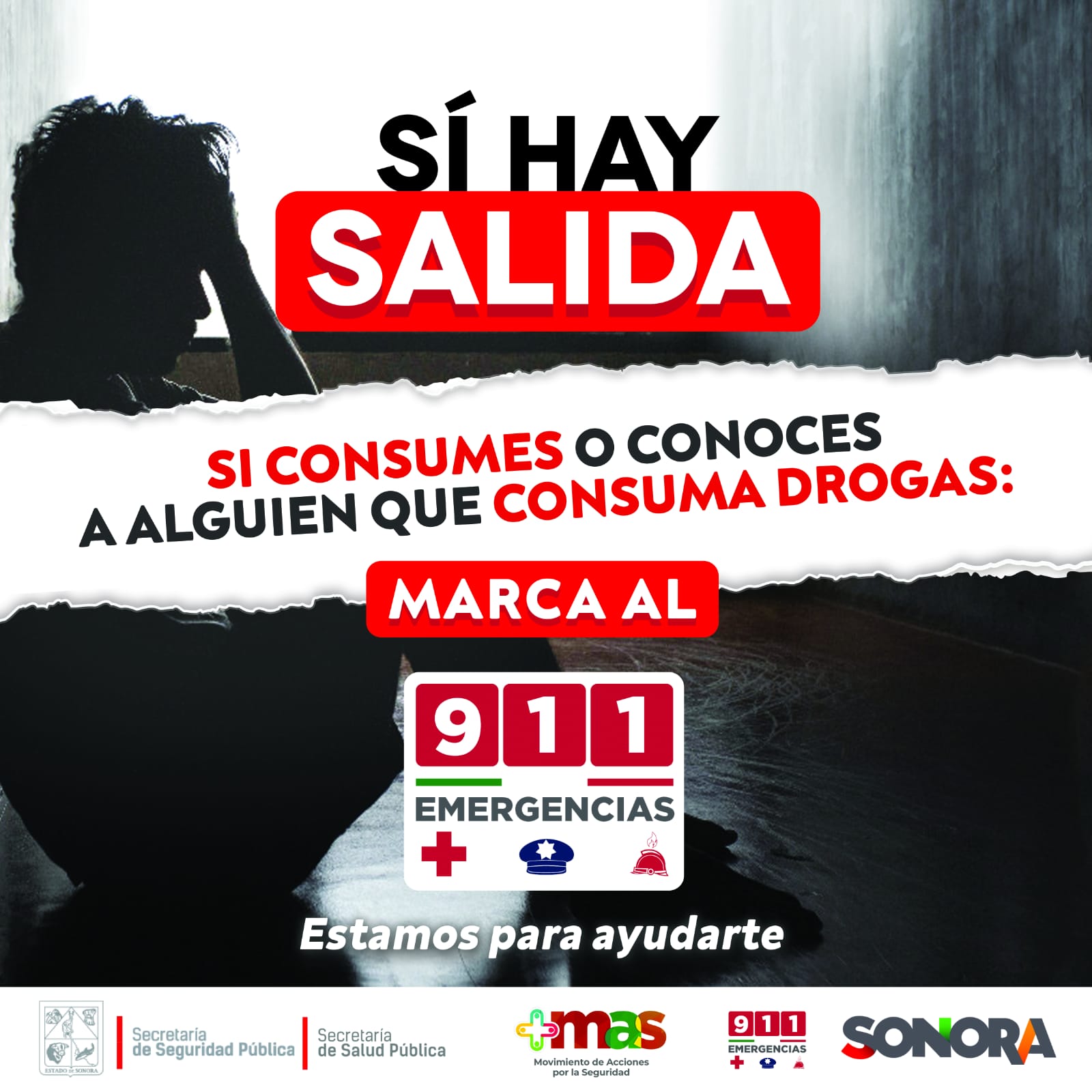 Brinda 9-1-1 Sonora apoyo a personas con adicciones