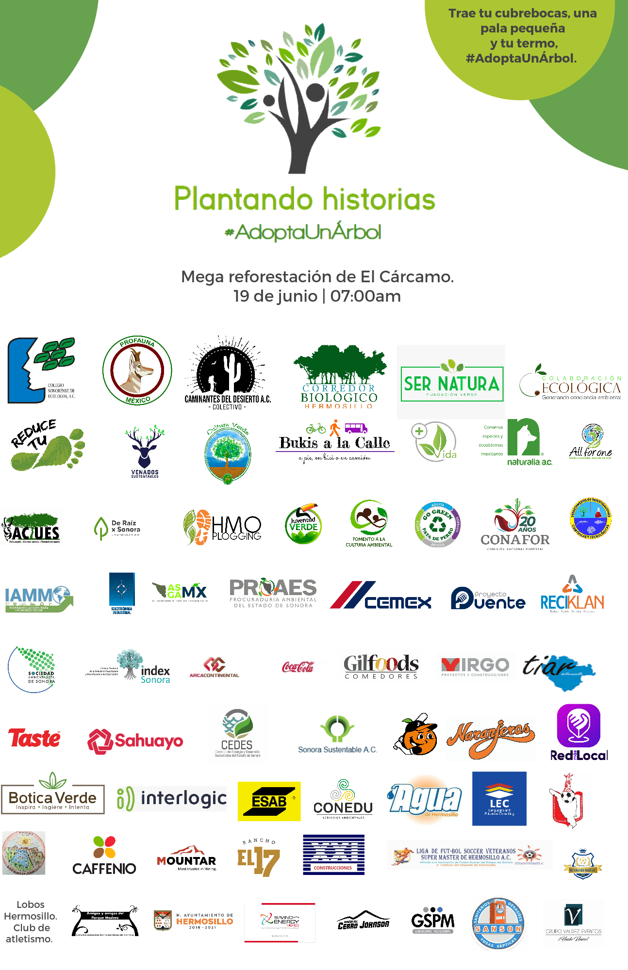 Invitan organizaciones ambientalistas y PROAES a “Plantar historias” en la zona de El Cárcamo en Hermosillo